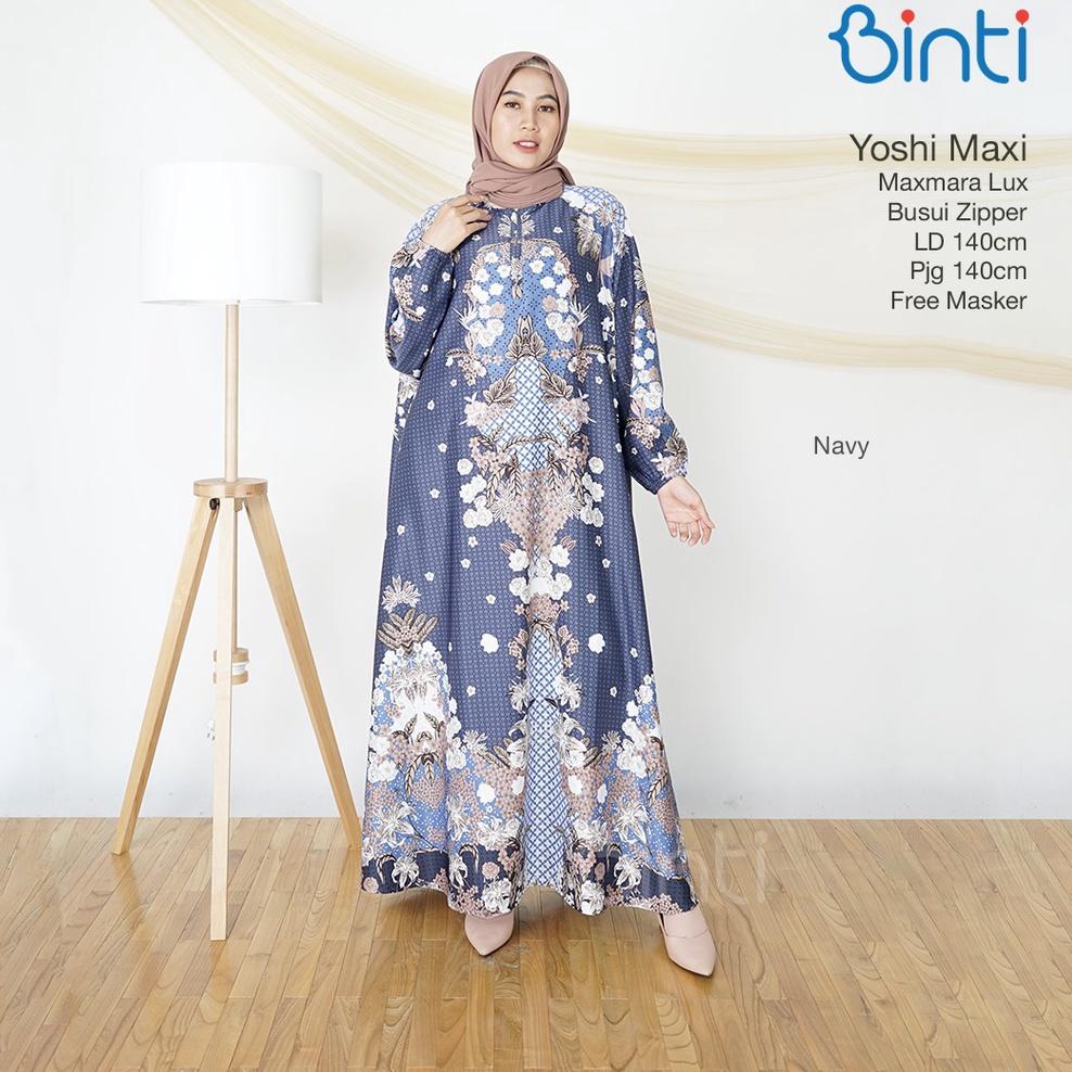 HARGA BERSAHABAT gamis jumbo wanita ld 140 juli yoshi mariza maxy dress motif print busui zipper mat