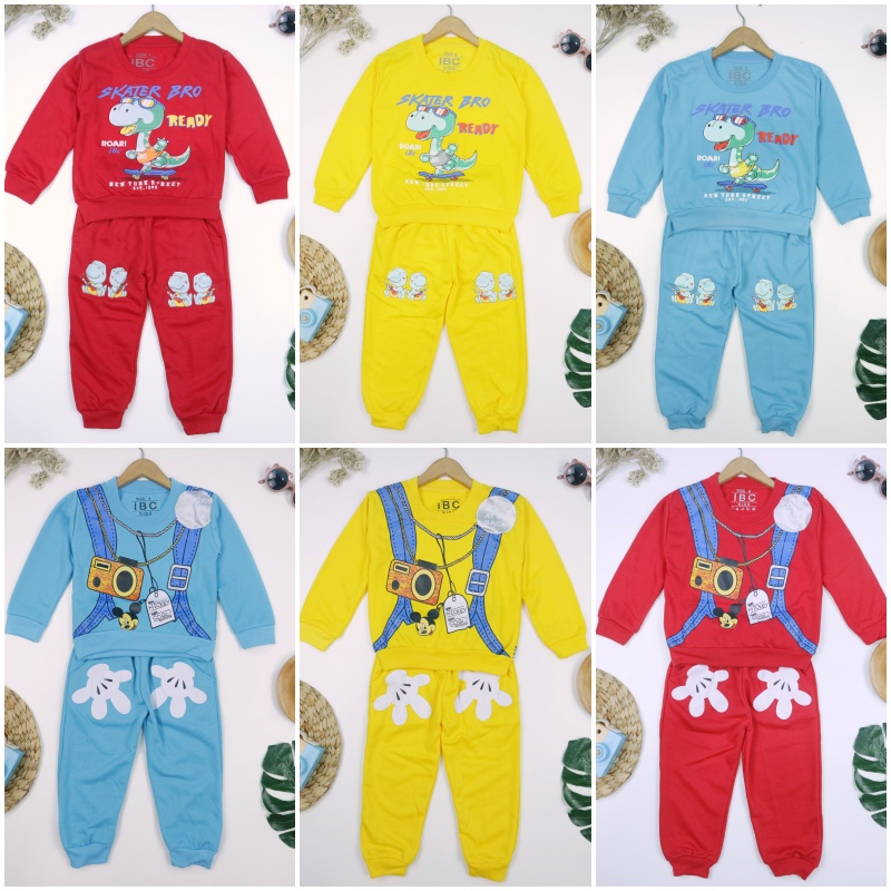 (EXPORT) Setelan Jojo Size 3-4 Tahun / Baju Tidur Premium Cotton Lengan Panjang Anak Laki Perempuan