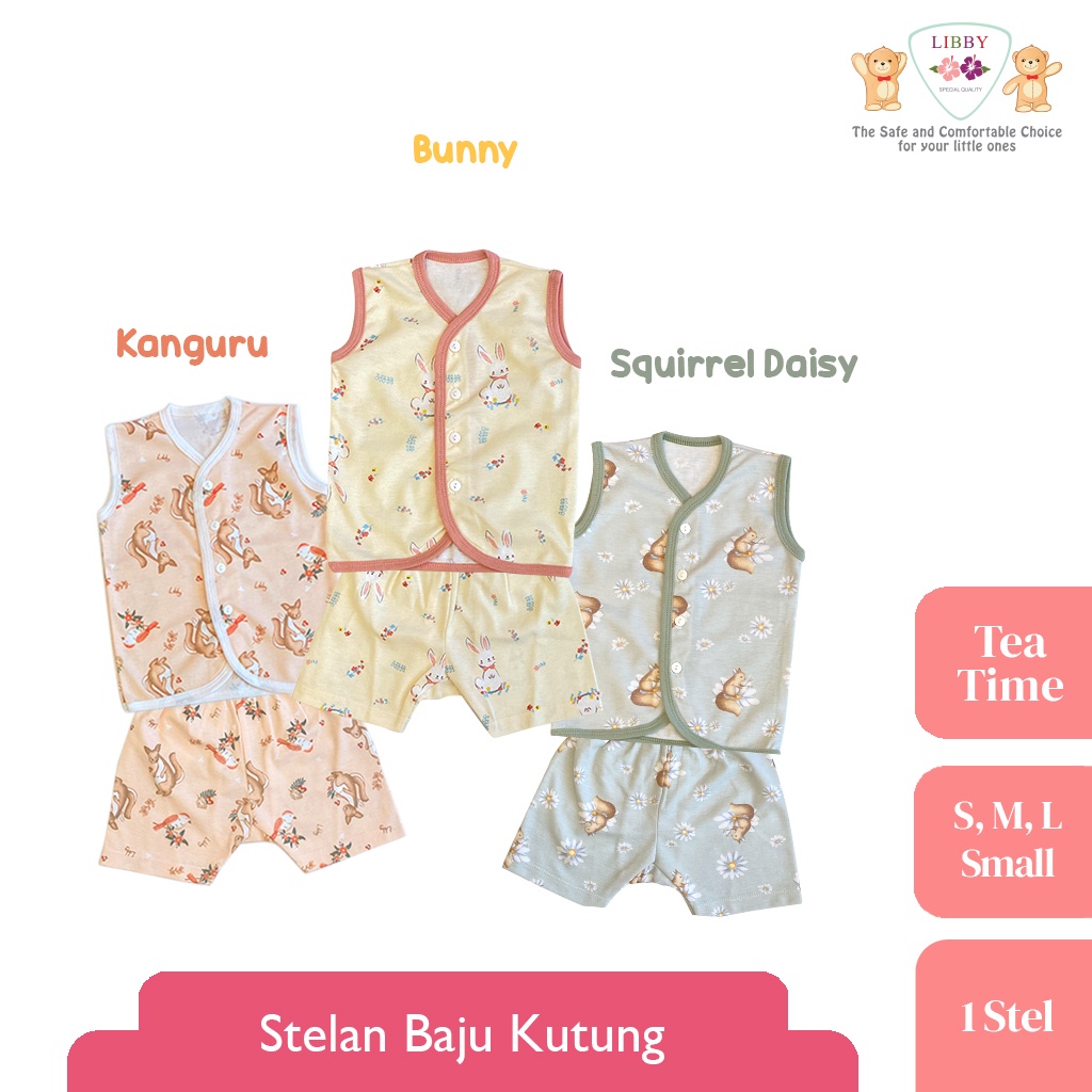 LIBBY Setelan Baju Kutung Anak Kecil Motif Tea Time (1stel)