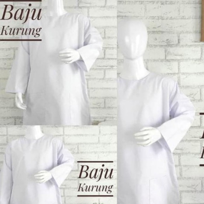 Baju Kurung Padang SD, SMP, SMA/Seragam Sekolah/Atasan Tunik Putih