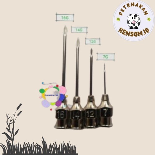 

Jarum Suntik Vaksin Ternak Unggas Ayam Kambing Sapi Babi Kerbau Jerapah Gajah - Stainless Steel