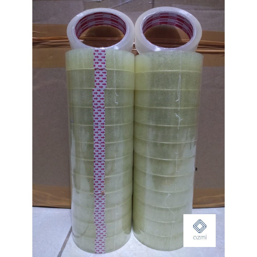 Promo Isolasi bening 1&quot; Inch 24mm x 72 Yard selotip solasi lakban tape