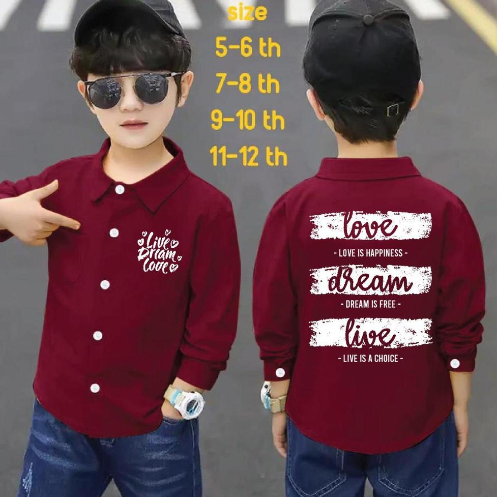 TERBARU Mz_onlineshop / BISA BAYAR DI TEMPAT / / baju kemeja anak laki laki / kemeja anak pria lenga