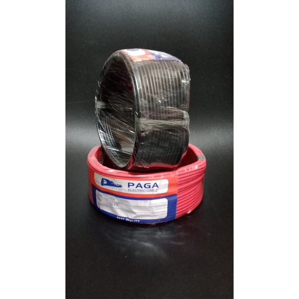 KABEL CABLE TUNGGAL KABEL ENGKEL NYA 1 X 2,5 MM PAGA 20 meter (Kabel Polos)