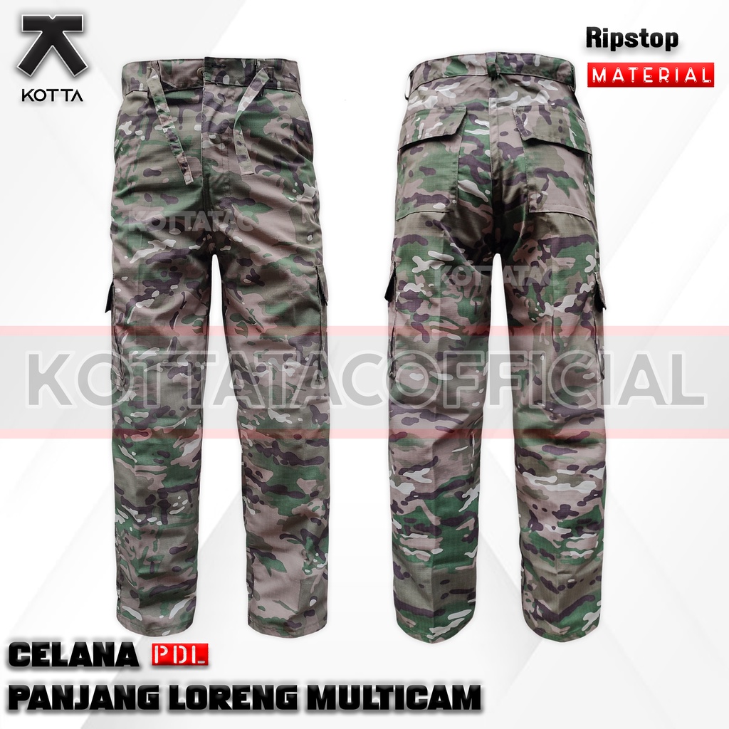 CELANA PDL LORENG MULTICAM  - CELANA CARGO  PANJANG LORENG MULTICAM - CELANA CARGO LORENG MULTICAM ARMY