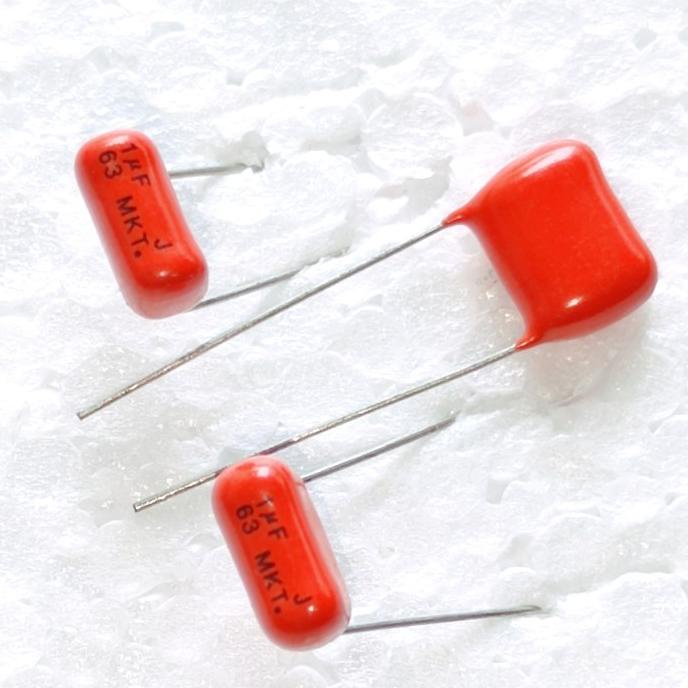 Capacitor mkt 1uf 63v orange / kapasitor mkt 105 63volt / 105j 63v muri33l Buru Order
