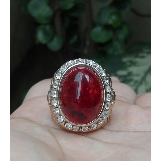 Batu Akik Cincin Akik Pecah Seribu Merah Siem/Siam Istimewa 3s380