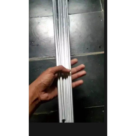 pipa aluminium 8mm panjang 1meter
