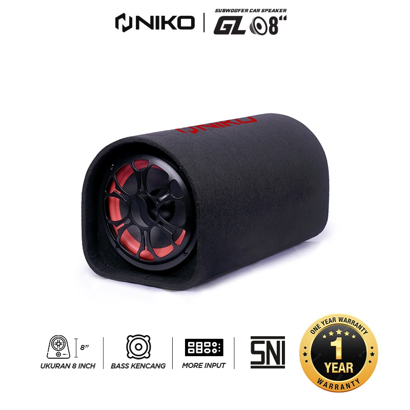 NIKO GL8 Subwoofer Car Speaker 8 inch 85 Watt - Speaker Tabung 8 inch l GARANSI RESMI