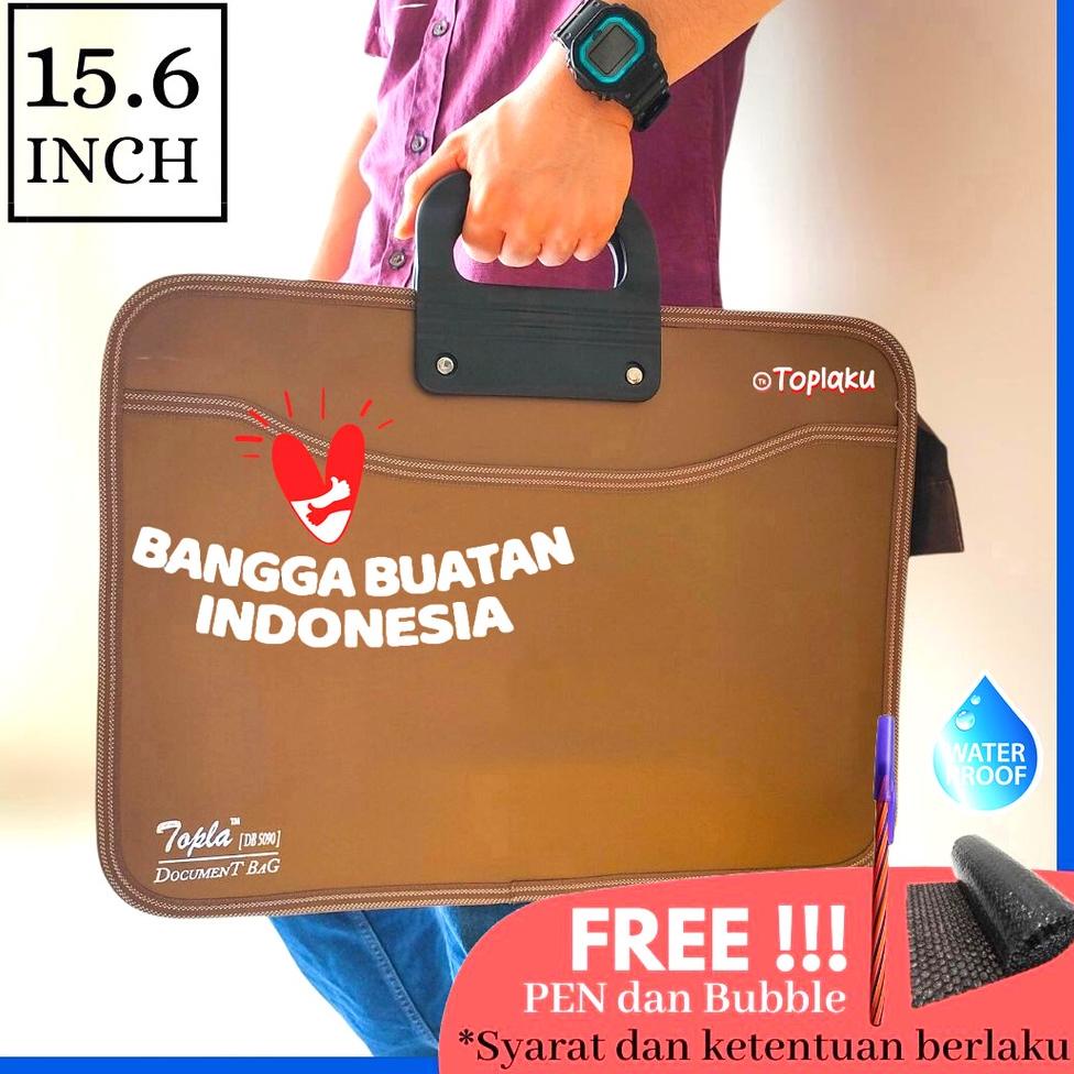 TOPLA Tas Berkas Dokumen File Besar Anti Air Resleting 15.6 Inch Document Bag Ten Jinjing Penting Ta