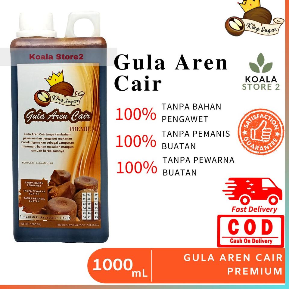 

☜ Gula Aren Cair By King Sugar 1 Liter setara 1,3 Kg / Brown Sugar Cair 1000 mL / Campuran Minuman Hitz Kekinian ✸