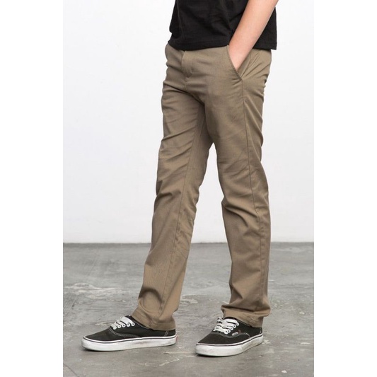 Celana Chino Standar Pria Non Stretch | Chino Pants Straight Reguler Big Size 36-38 INVADE