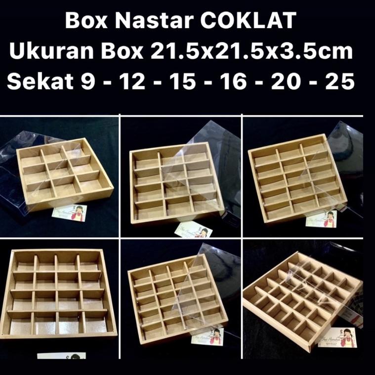 

BEST SELLER Box Nastar COKLAT⁣ plus Sekat bahan kraft
