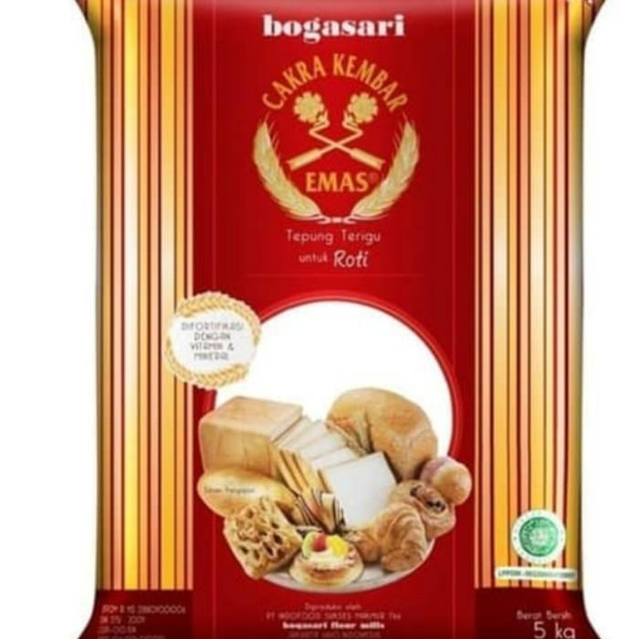 

Best Seller Tepung Cakra Kembar Emas - Untuk Roti ( 5 Kg)