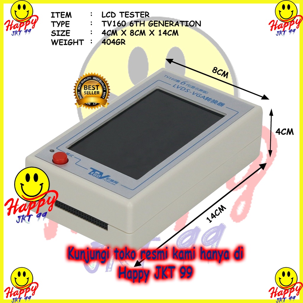 MAINBOARD TESTER TV 160 TV160 LVDS CONVERTER VGA ALAT TES MB TV LCD LED