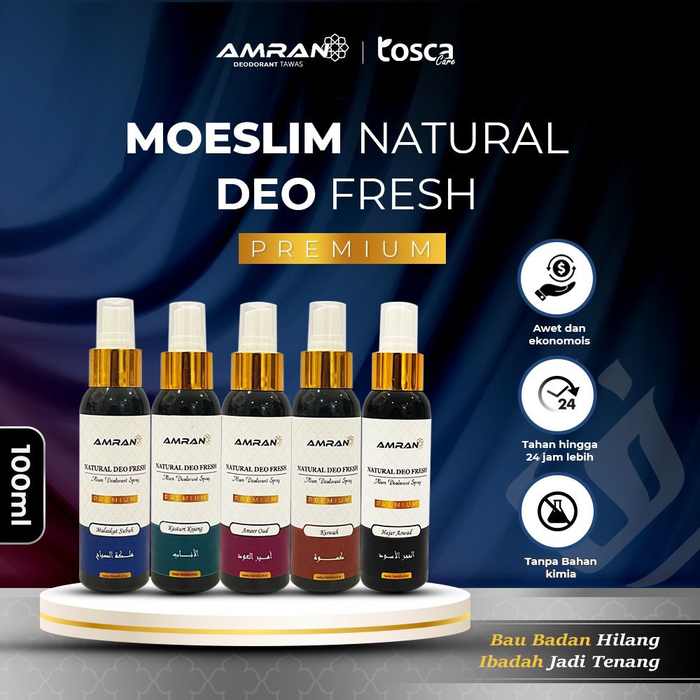 AMRAN DEODORAN TAWAS MUSLIM SERIES / DEODORAN SPRAY AROMA TIMUR TENGAH