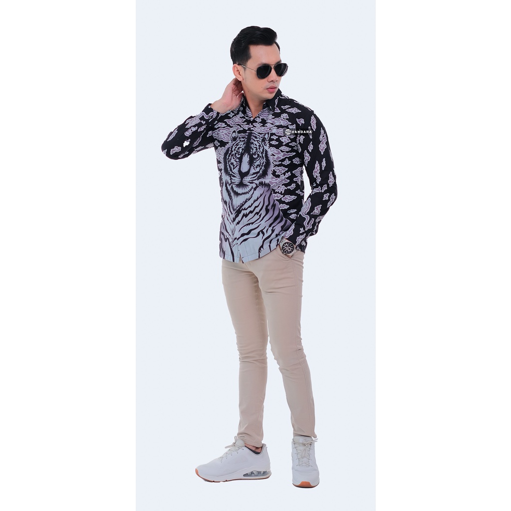 Handara Batik Pria Lengan Panjang Slim Fit Premium Harimau Siliwangi HB-337