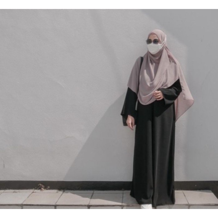 Gamis gamis abaya Turkey Arab syar i hitam polos(V8U0) Gamis Turki Terbaru Abaya Mewah BEST SELLER G