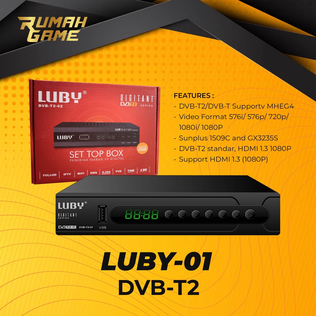 SET TOP BOX  STB LUBY DVB-T2-03 penerima siaran tv digital STB Luby T2 02 01