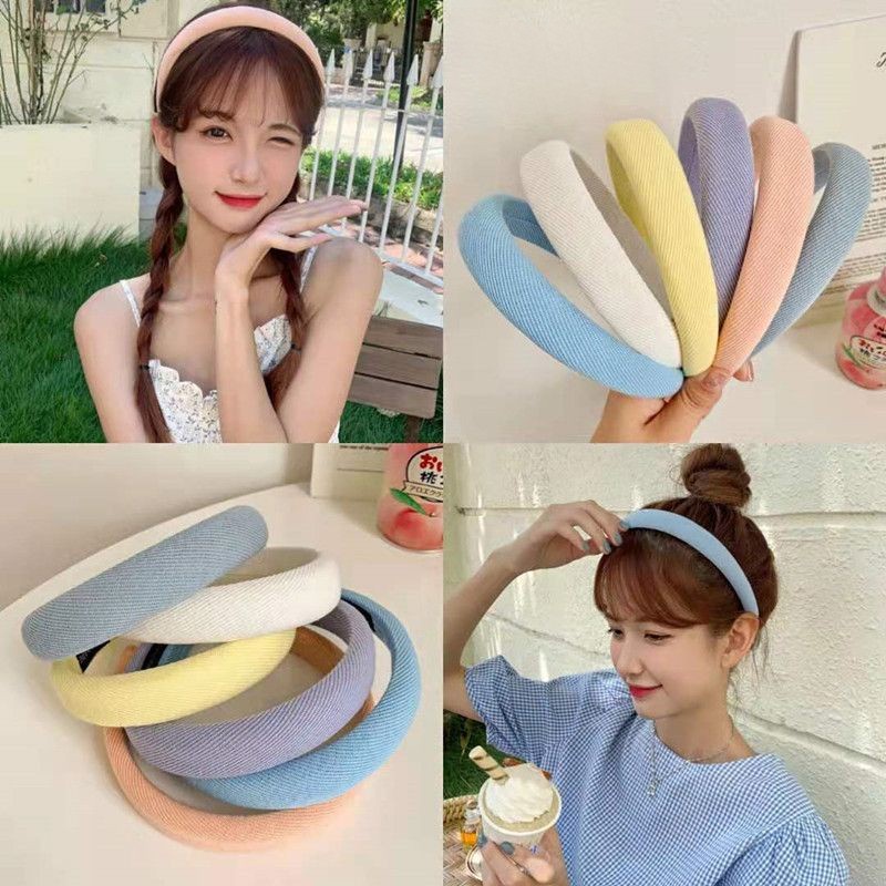 bando Ikat  fashion impor Korean Style Macaron color spons bando wanita hair accessories headband premium bando rambut aksesoris ikat kepala