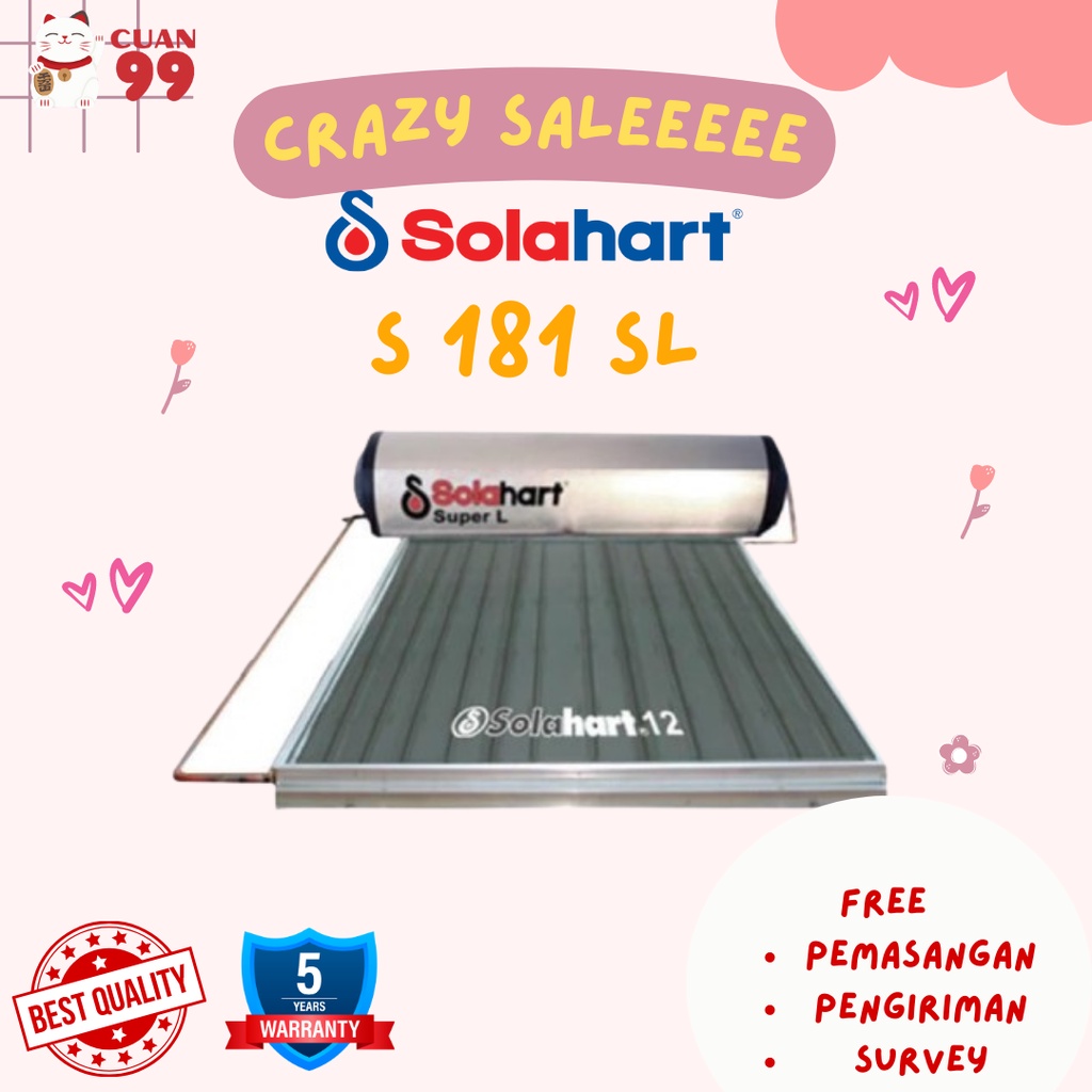 SOLAHART SOLAR WATER HEATER 181 SL - PEMANAS AIR SOLAHART 181 SL CRAZYY SALEE