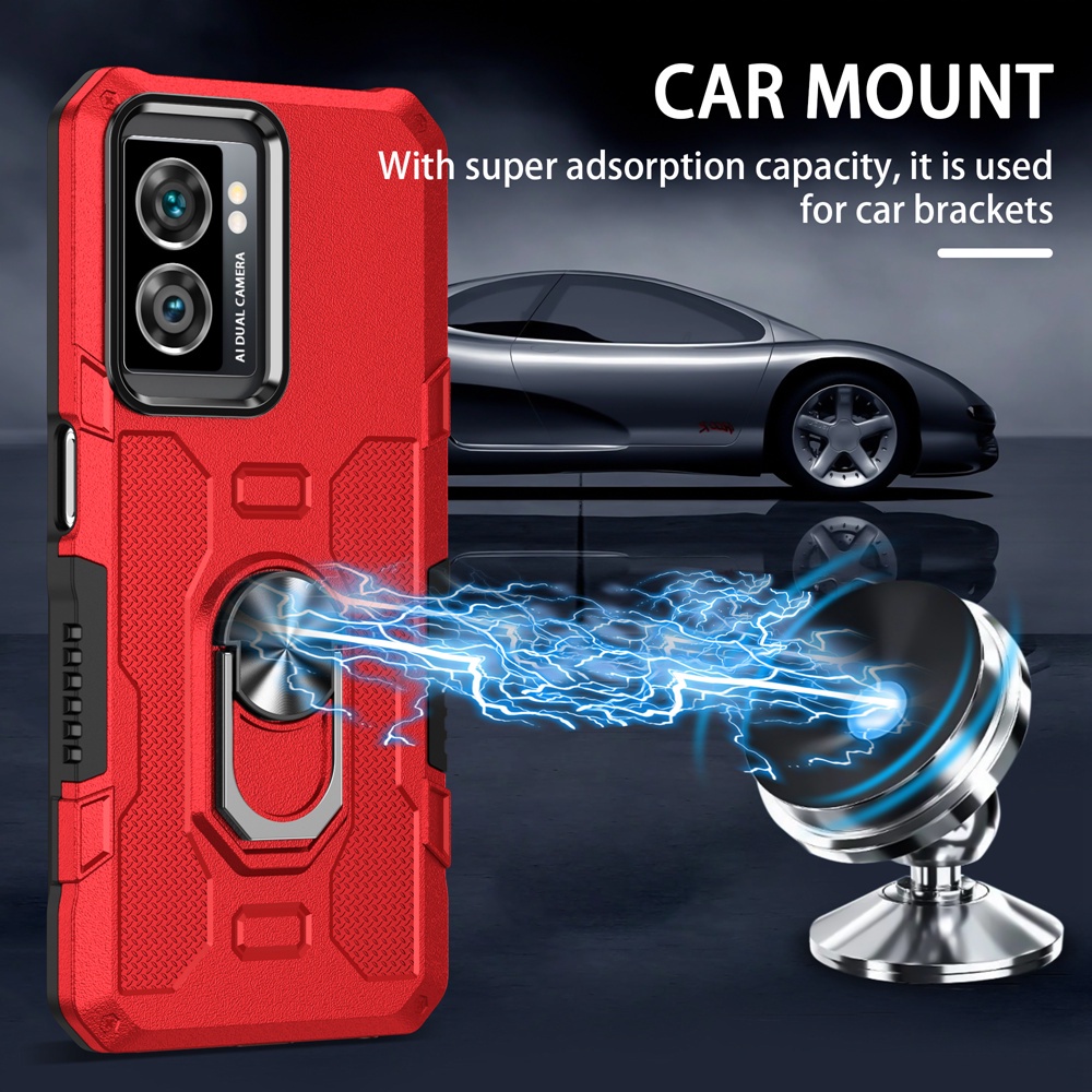 Case Armor VIVO T1 5G Iring Cincin Magnetic Kesing Hp Protect kamera Premium Hard Case Standing Robot Pelindung Kamera