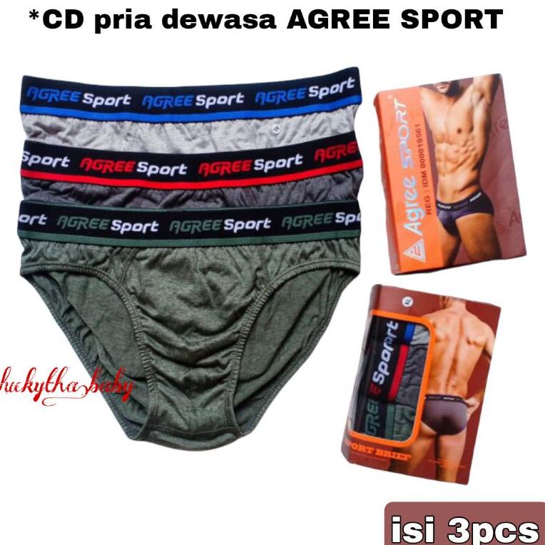 3pc_CD AGREE SPORT CELANA DALAM PRIA DEWASA M.L.XL.XXL / CELANA DALAM PRIA AGREE SPORT TERPERCAYA