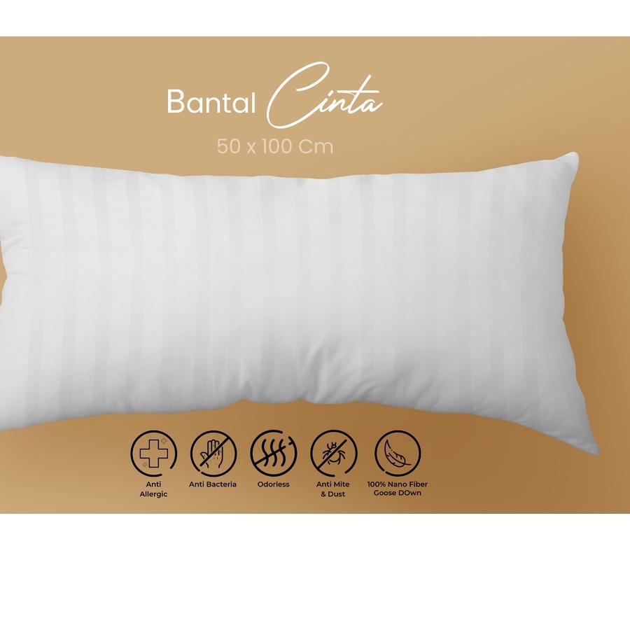 ֍ Bantal Tidur Cinta Panjang Isian Silikon & Bulu Angsa Ukuran Jumbo  By Kimsi Original 100% ❀