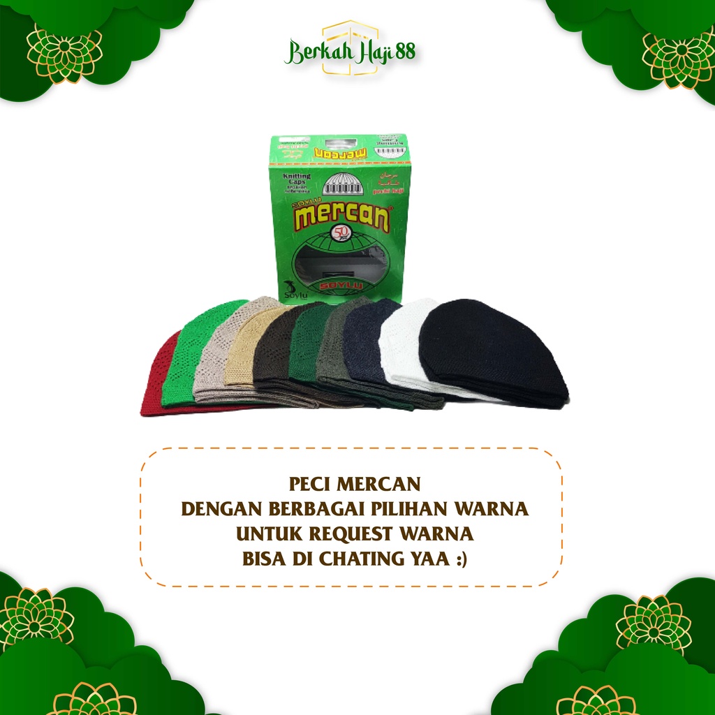 Peci haji rajut MERCAN SOYLU ORIGINAL by TURKI murah