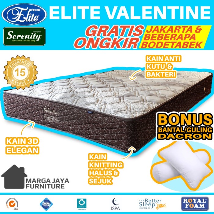 Springbed kasur matras elite superior serenity 160 x 200