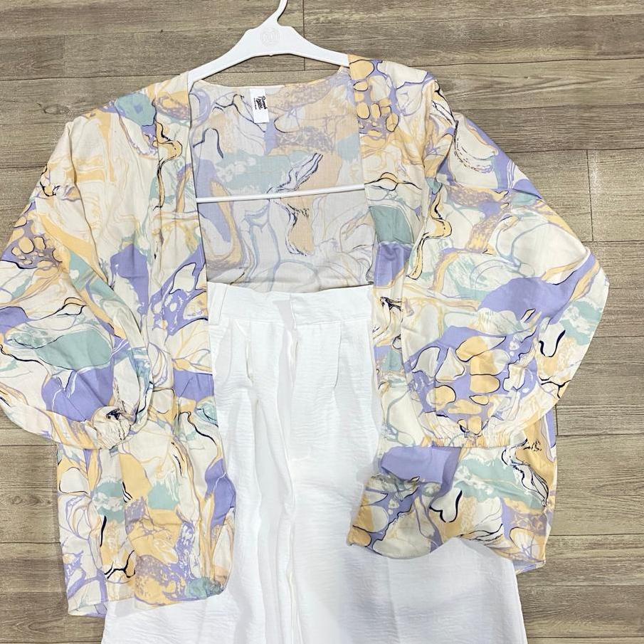 ◙ One Set Outer Kiyowo /Celana Kulot Crinkle ✲