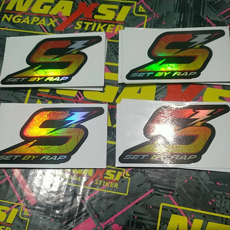 stiker Logo S SET BY RAP, stiker Hologram buat motor mobil dll