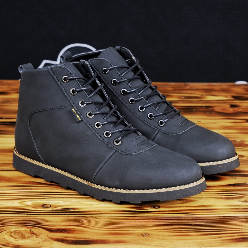 BURAY - SEPATU BOOT FASHION PRIA KULIT ASLI ORIGINAL FORMAL CASUAL KASUAL KERJA KANTOR GURU KONDANGAN PNS MOTORAN TRANDY BERKUALITAS