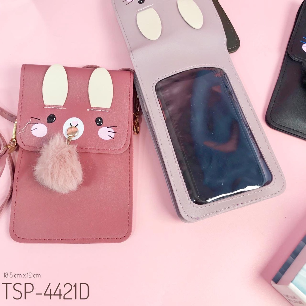 Tas HP selempang Kelinci kulit dompet hp KEku tas selempang dompet HP rabbit bunny