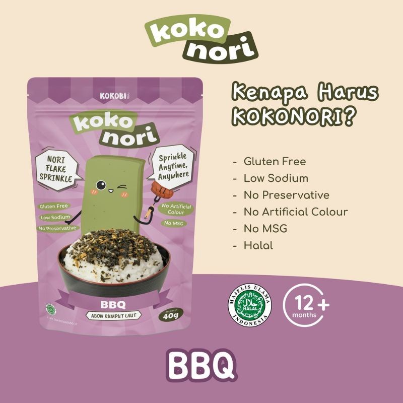 Kokobi Koko Nori Seaweed Sprinkle Abon Rumput Laut 40gr
