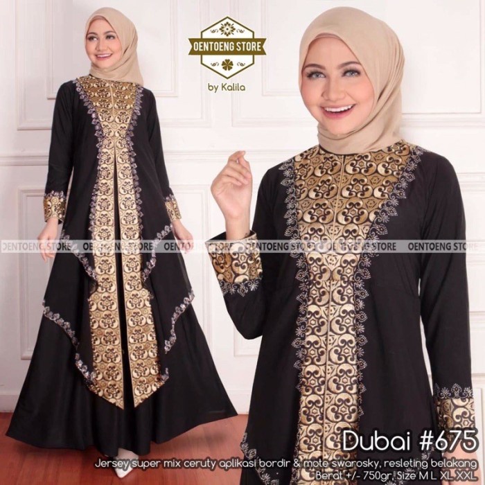 Gamis TURKEY HAWA DUBAI ABAYA CERUTI ORIGINAL 100% FASHIONMUSLIM (COD)(R0E5) Gamis Abaya Terbaru Tur