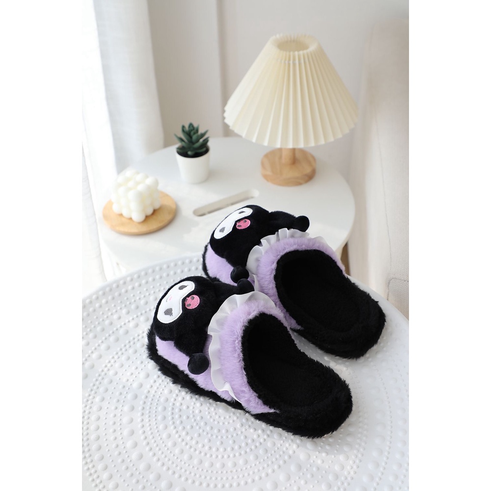 SANDAL RUMAH CINNAMOROLL MELODY KUROMI RENDA PUTIH SEPATU KAMAR