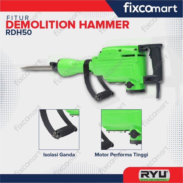 Ryu Demolition Hammer / Ryu Mesin Bobok Beton Rdh 50 1400 W