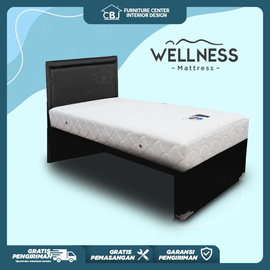 Wellness  Kasur Spring Bed 2 in 1 Standard Sorong Atas + Headboard