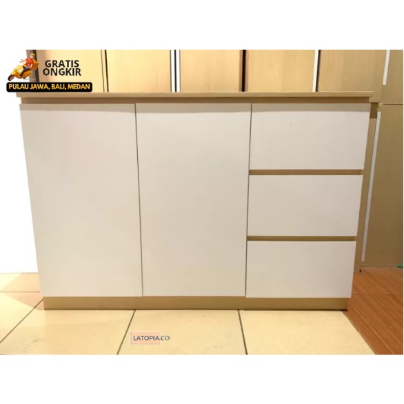 Kitchen Set Atas Bawah 120cm Non Rakitan Tinggal pasang dan pakai