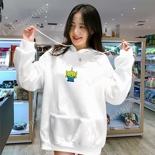 Toy Story Hoodie Wanita Pria Little Green Man Size L/XL XXL Switer Hudie Aesthetic warna Lilac Hoodi