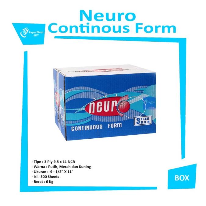 

Neuro - Continous Form 9 1/2 X 11 - 3 Ply - K 3 - Kertas Ncr