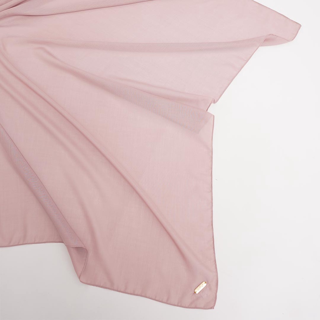 ALIF HIJAB POLOS SEGI EMPAT PARIS PREMIUM KOREA - DUSTY PINK ( SPL-D1-009 )