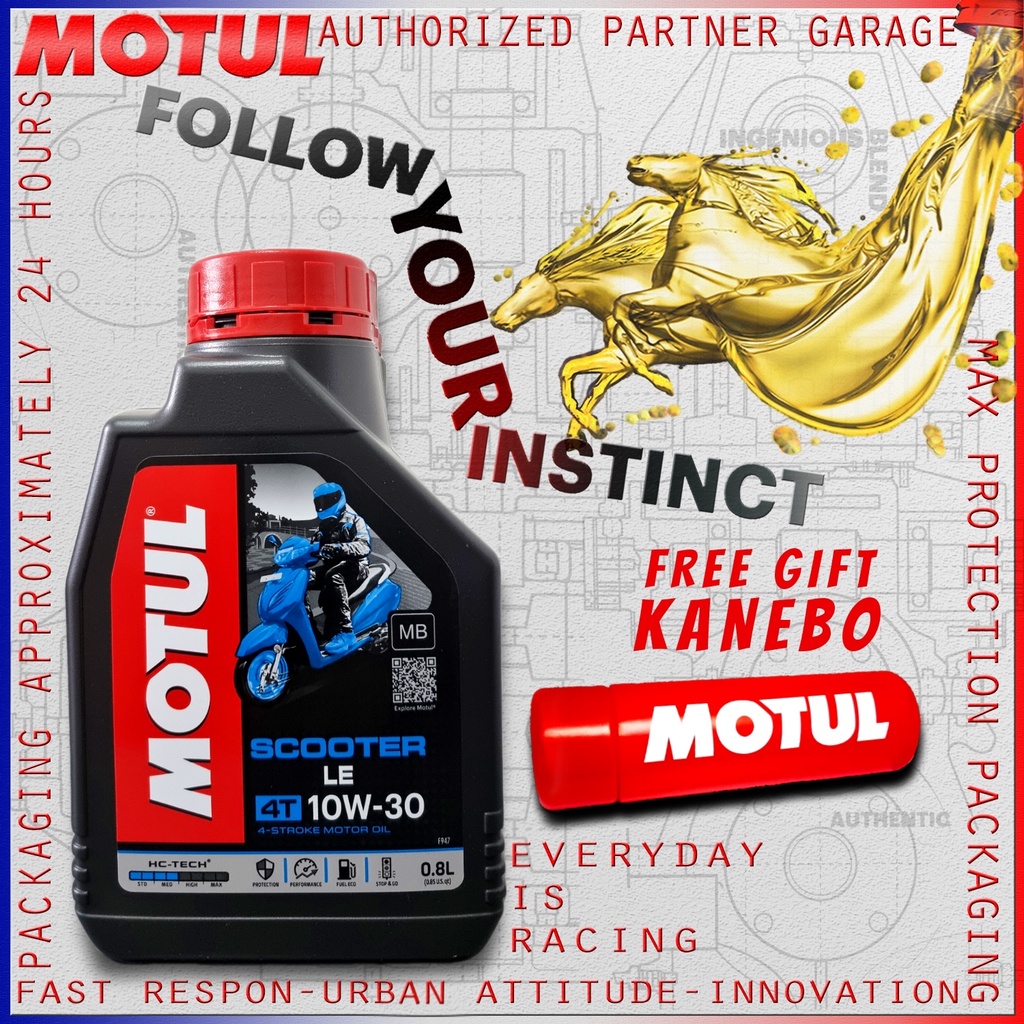 PROMO OLI MESIN MOTOR MATIC MOTUL SCOOTER LE 10W30 800ml BUNDLING KANEBO / GANTUNGAN KUNCI (KEYCHAIN)