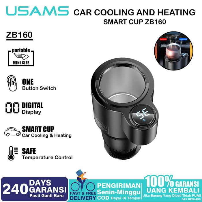 Best Seller Usams Zb160 Gelas Pemanas /Pendingin Air Minum Car Travel Mug Elektrik