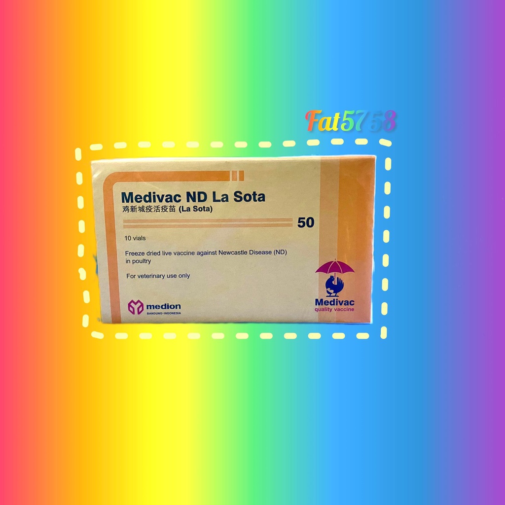 VAKSIN MEDIVAC ND LASOTA 50 DOSIS Kemasan Box (isi 10 botol)