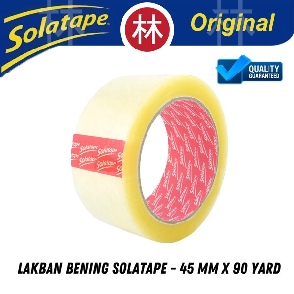 Solatape Lakban Isolasi Coklat / Bening 45mm (2 inch) x 90 Yard ORI - 1 Slop isi 6 Pcs