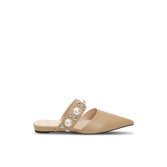 Sepatu Flat Kimmijim Original Outsole sintetis Balet Pernikahan Seksi Ori 100% Kayly Pearl Pointed T