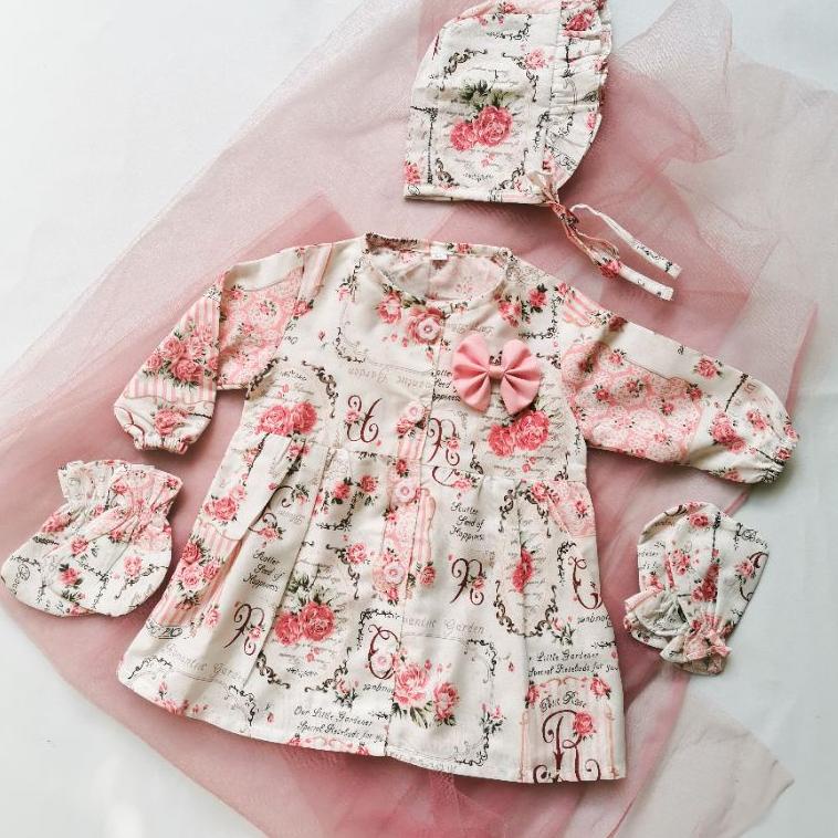 MURAH Set Newborn Dress Aqiqah Akikah Bayi