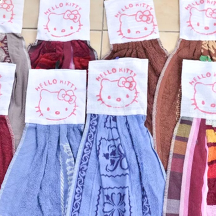 Lap Tangan Handuk Gantung Lap Kain Handuk Lap Tangan Hellokitty